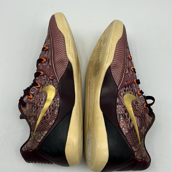 NIKE KOBE IX 9 EM SILK MENS SIZE 9.5 ATHLETIC SHOES GOLD PURPLE - Picture 6 of 12